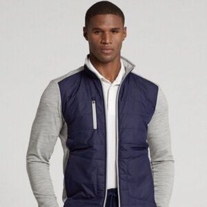 RLX Ralph Lauren Mens Hybrid MockNeck Golf Jacket  Navy/Gray NWT